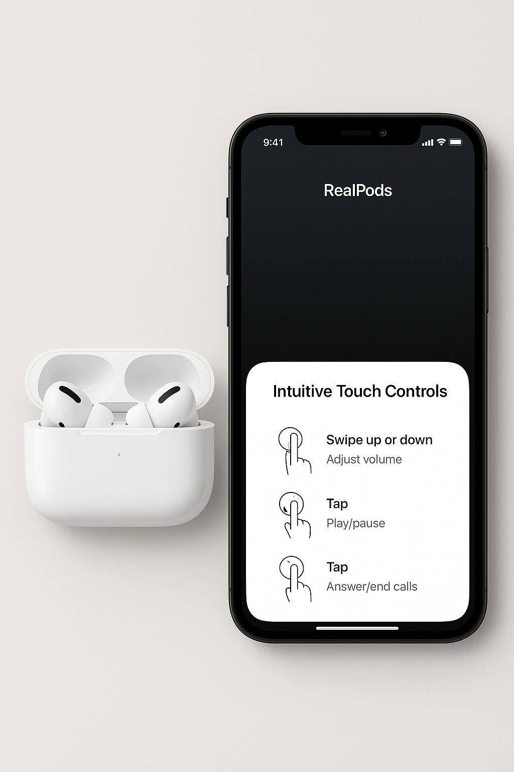 RealPods AIRPODS PRO 2nd Generation - 100% ANC WITH WARRANTY