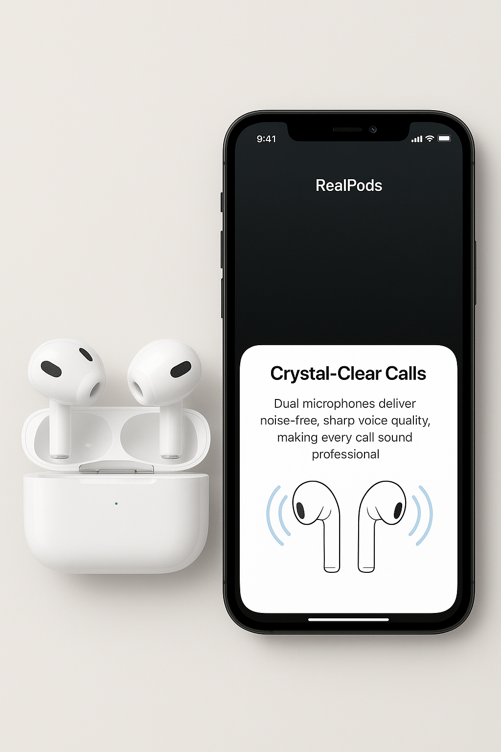 RealPods AIRPODS PRO 2nd Generation - 100% ANC WITH WARRANTY